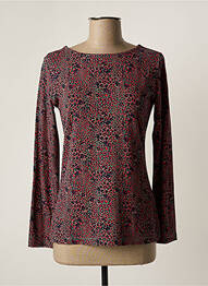 Top tissage jersey manches longues rouge LILY & ME femme