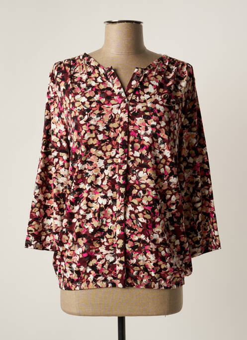 Top tissage jersey manches 3/4 rouge BRANDTEX femme