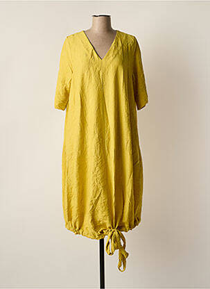 Robe mi-longue manches courtes manches courtes vert GERSHON BRAM femme