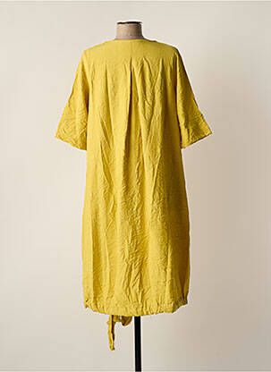 Robe mi-longue manches courtes manches courtes vert GERSHON BRAM femme