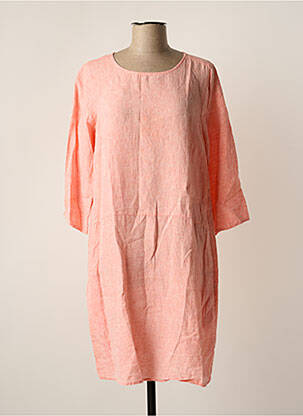 Robe mi-longue manches longues manches longues rose MALVIN femme
