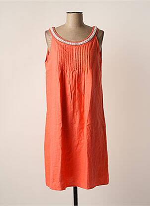Robe mi-longue sans manche sans manche orange MALVIN femme
