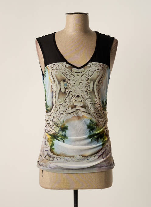 Top tissage jersey sans manche bleu ETOILE DU MONDE femme