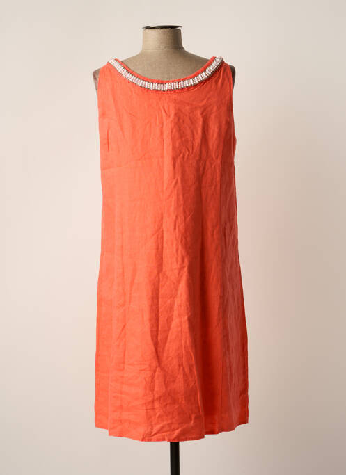 Robe mi-longue orange MALVIN pour femme