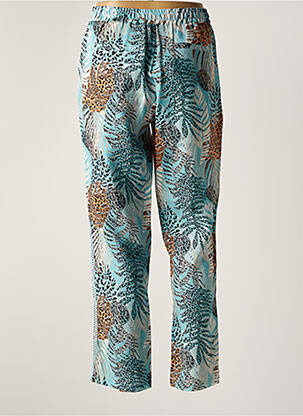 Pantalon droit tissage popeline taille normale bleu MALVIN femme