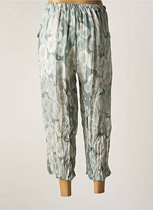 Pantalon 7/8 taille élastique taille normale vert GERSHON BRAM femme