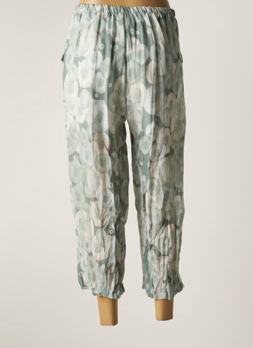 Pantalon 7/8 taille élastique taille normale vert GERSHON BRAM femme