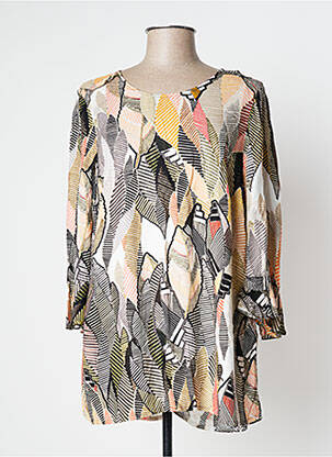 Top imprimé fantaisie manches 3/4 vert APRICO femme