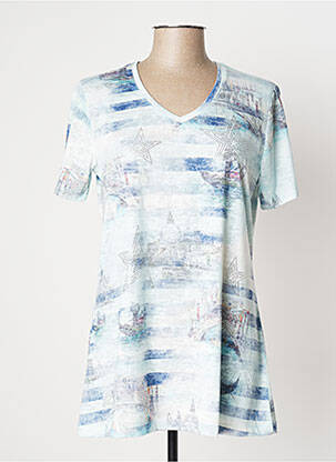 Top manches courtes manches courtes bleu KJBRAND femme