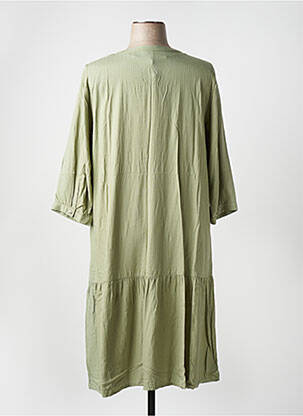 Robe mi-longue manches 3/4 manches 3/4 vert CISO femme