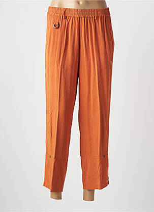 Pantalon 7/8 taille élastique taille normale orange FRED SABATIER femme