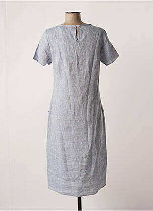 Robe mi-longue bleu BLANC BOHEME femme