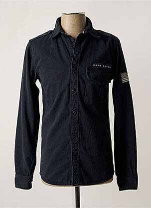 Chemise manches longues bleu HERO SEVEN homme