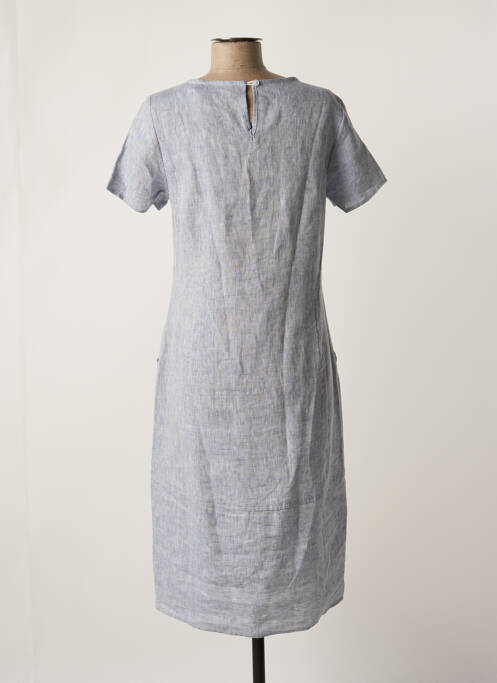 Robe mi-longue bleu BLANC BOHEME femme