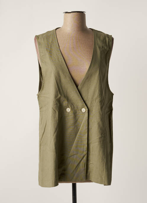 Gilet sans manche vert MUS & BOMBON femme