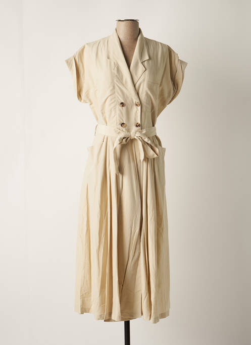 Robe mi-longue beige MOLLY BRACKEN pour femme