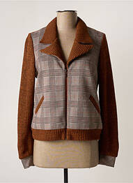 Veste casual col tailleur marron MERI & ESCA femme