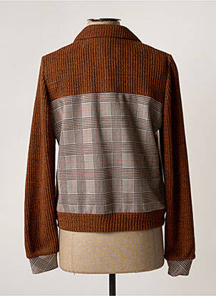 Veste casual col tailleur marron MERI & ESCA femme