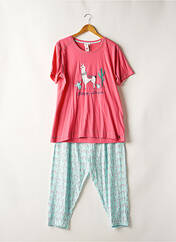 Pyjama rose REBELLE pour femme seconde vue