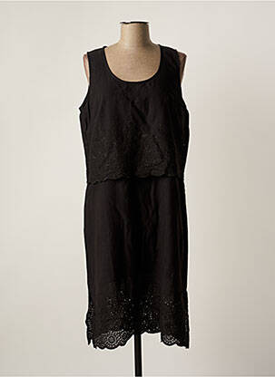 Robe mi-longue sans manche sans manche noir AGATHE & LOUISE femme