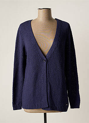 Gilet manches longues resserrée sur le bas bleu TINTA STYLE femme