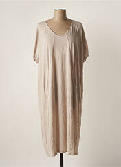 Robe mi-longue beige VETONO pour femme seconde vue