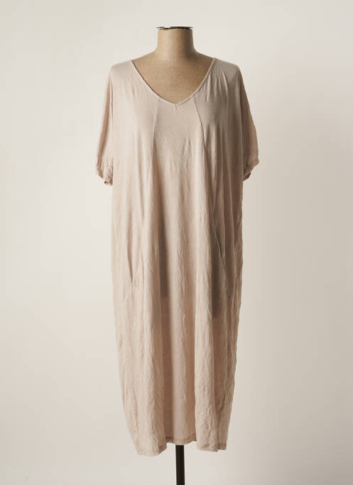 Robe mi-longue beige VETONO pour femme