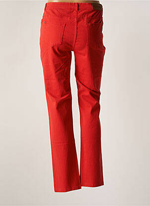 Pantalon slim tissage popeline taille normale rouge AGATHE & LOUISE femme