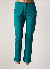Pantalon chino tissage popeline taille normale vert AGATHE & LOUISE femme