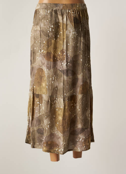 Jupe longue marron AGATHE & LOUISE pour femme