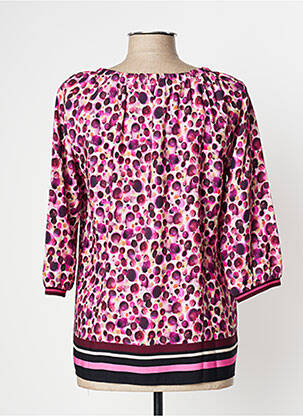 Top col rond manches 3/4 violet BETTY BARCLAY femme