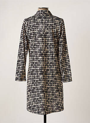 Robe mi-longue coupe fluide manches longues noir TINTA STYLE femme