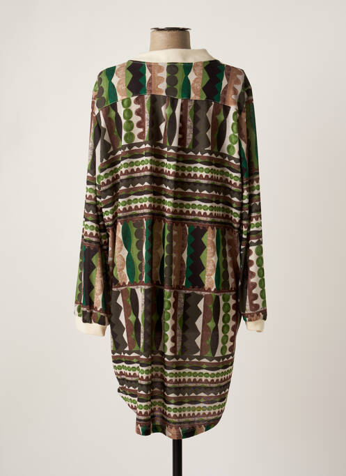 Robe mi-longue vert JOY pour femme