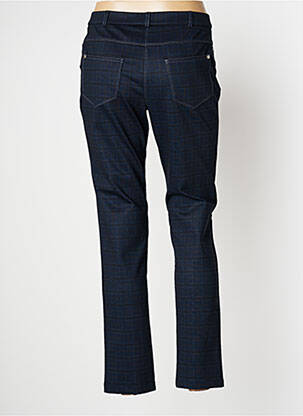 Pantalon slim tissage popeline taille normale bleu CHRISTINE LAURE femme