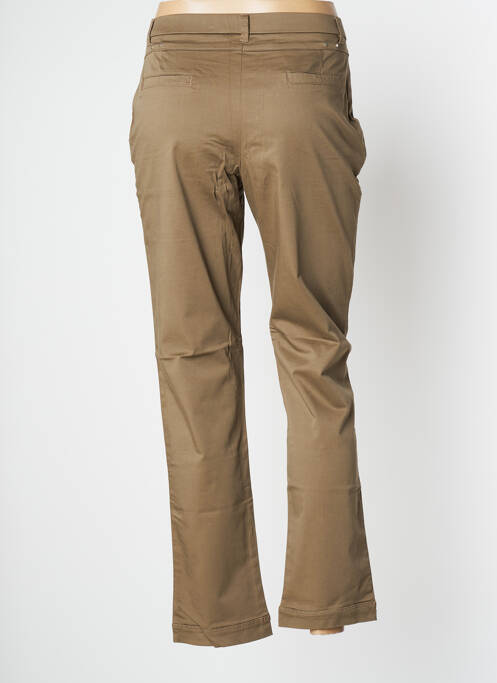 Pantalon 7/8 stretch taille normale marron CHRISTINE LAURE femme