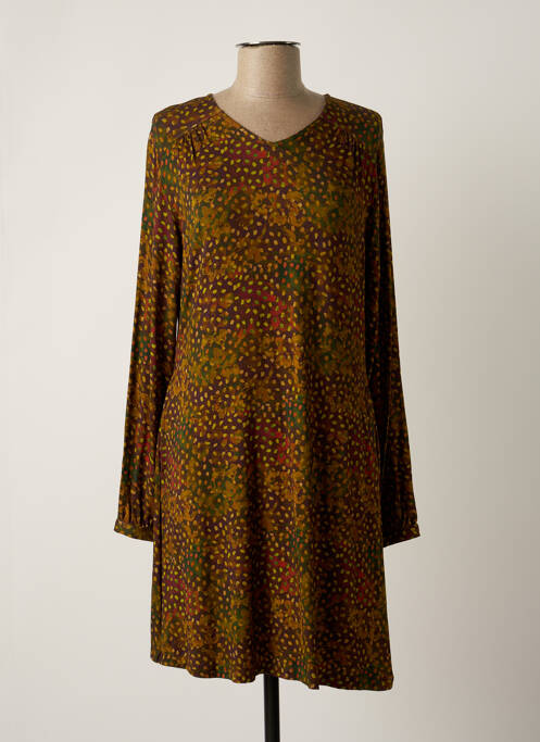 Robe mi-longue marron AGATHE & LOUISE pour femme