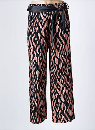 Pantalon large coupe fluide taille normale noir ITALIAN STYLE femme