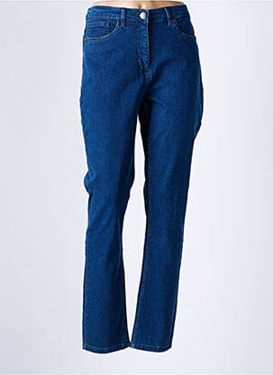 Jeans coupe slim slim taille haute bleu BRANDTEX femme