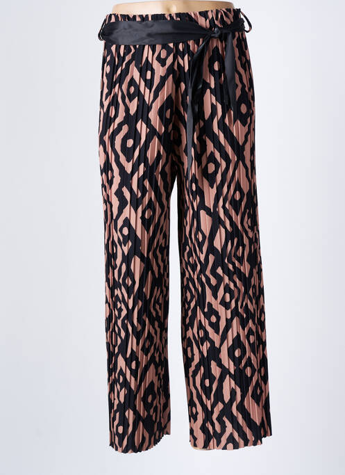 Pantalon large coupe fluide taille normale noir ITALIAN STYLE femme