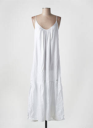 Robe longue coupe fluide fines bretelles blanc LES TROPEZIENNES PAR M.BELARBI femme