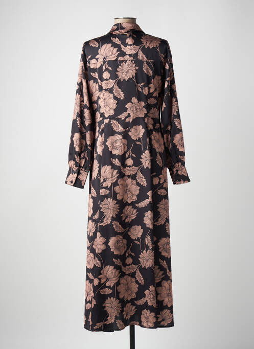 Robe longue imprimé fleurs manches longues noir GAUDI femme