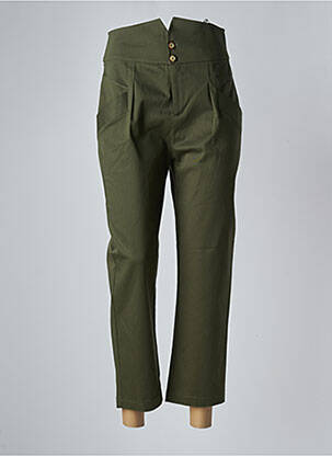 Pantalon 7/8 vert OPULLENCE femme