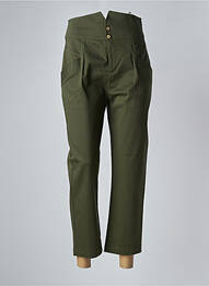 Pantalon 7/8 vert OPULLENCE femme
