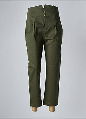 Pantalon 7/8 vert OPULLENCE pour femme