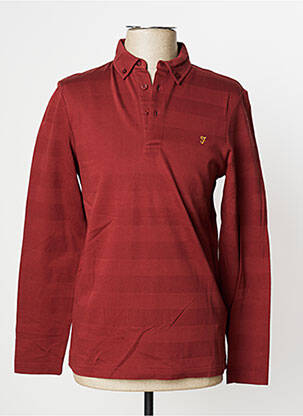 Polo manches longues manches longues marron FARAH homme