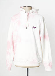 Sweat-shirt à capuche tissage jersey manches longues rose WRUNG homme