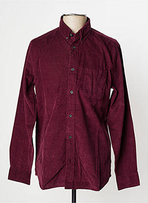 Chemise manches longues rouge SELECTED pour homme