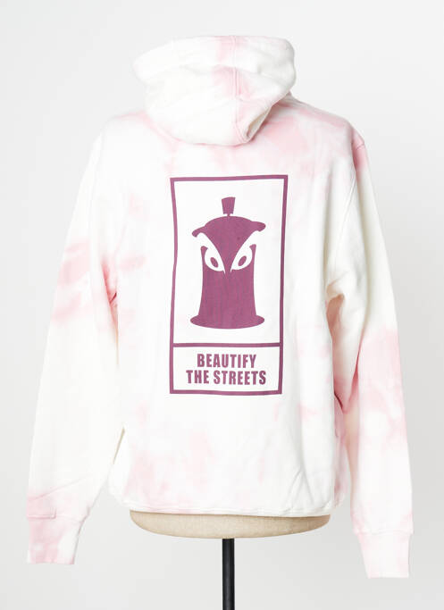 Sweat-shirt à capuche tissage jersey manches longues rose WRUNG homme