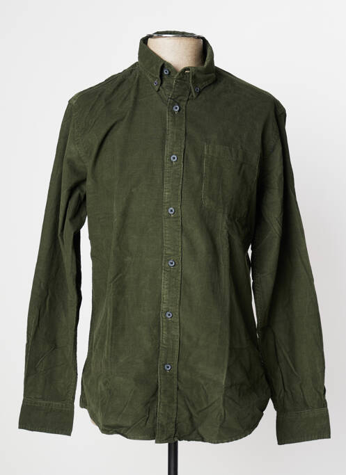 Chemise manches longues vert SELECTED pour homme