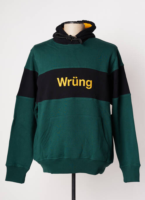 Sweat-shirt à capuche vert WRUNG pour homme